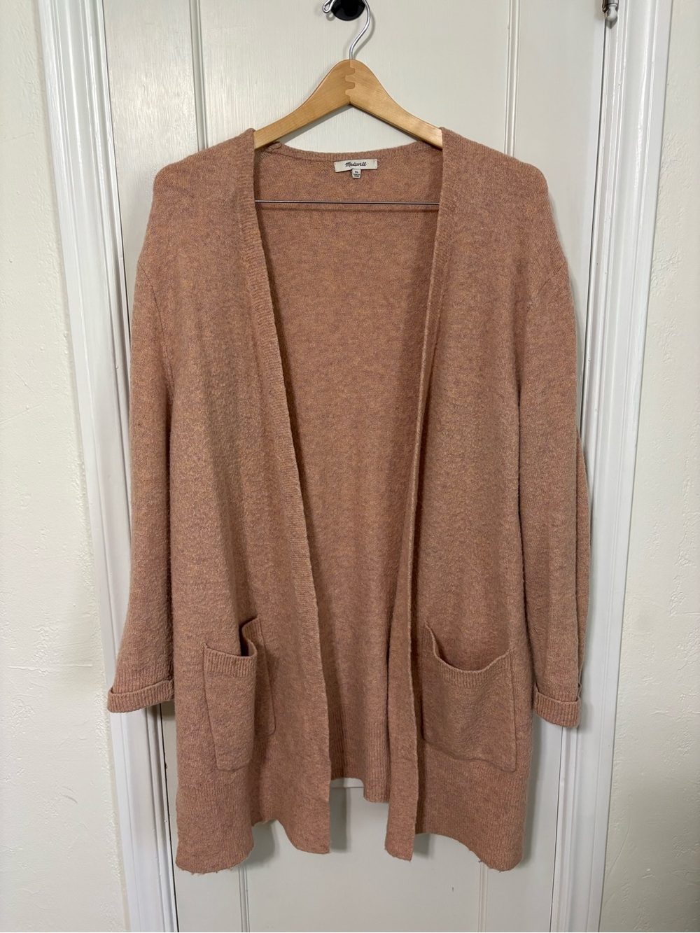 Madewell Long, Pink Cardigan XL